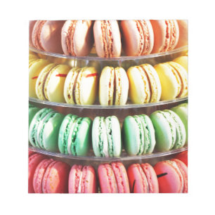 Cute Colorful Dessert Fransk Macaron Anteckningsblock