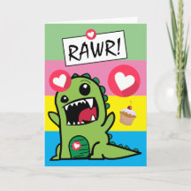 Cute Colorful Dinosaur Dino Mite Boys Birthday