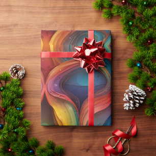 Cute Colorful Festive-helgdag som omsluter julafto Presentpapper