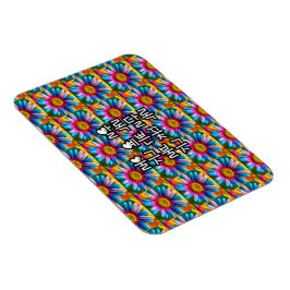 Cute Colorful Flowers Mönster Magnet