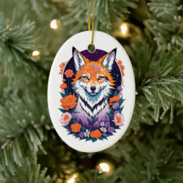 Cute Colorful Fox Ornament
