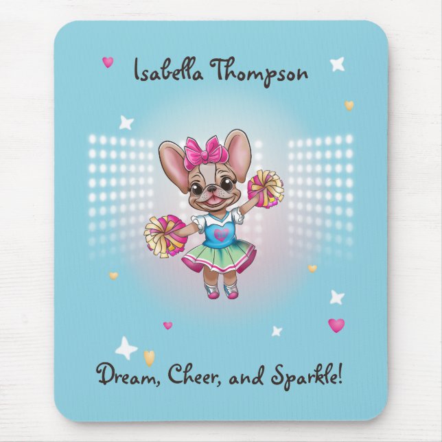 Cute Colorful Frenchie Pawsitive School Spirit Musmatta (Framsidan)