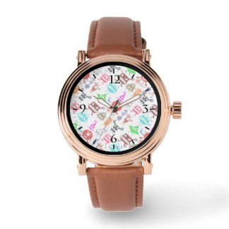 Cute colorful funny monsters patterns armbandsur