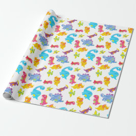 Cute Colorful Funny Unisex White Baby Dinosaur Presentpapper