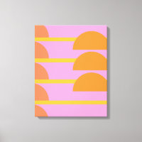Cute Colorful Geometric Scandinavian Art Rosa