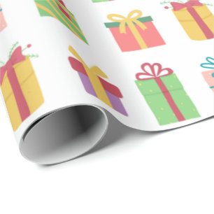 Cute Colorful Gift Boxes Mönster Presentpapper