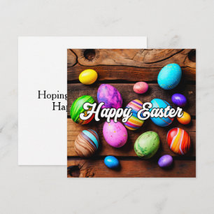 Cute Colorful Glad påsk Eggs Kort