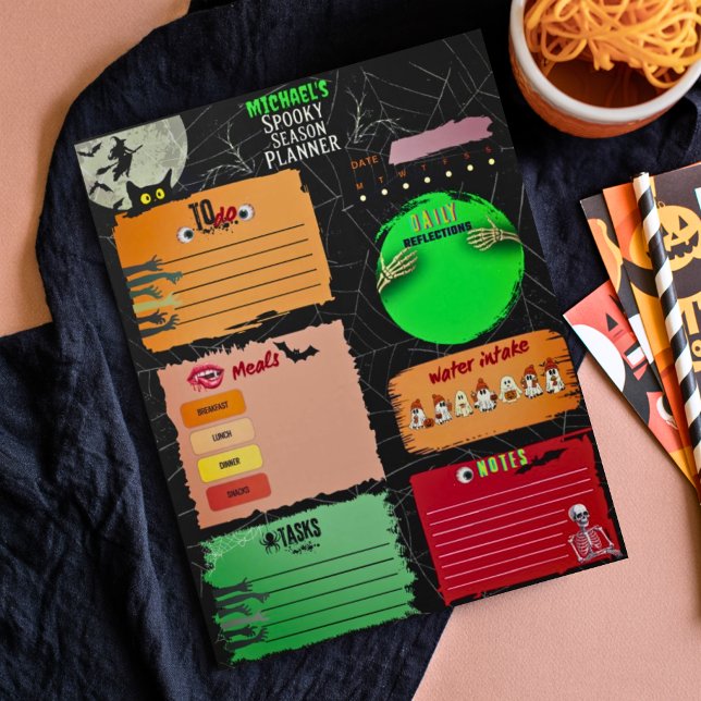 Cute Colorful Halloween Stationery för barn Anteckningsblock (Skapare uppladdad)