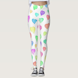 Cute Colorful Heart Mönster Leggings