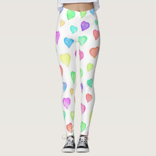 Cute Colorful Heart Mönster Leggings
