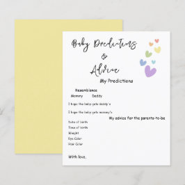 Cute & Colorful Hearts Baby Shower Spel Flyer