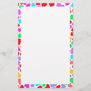 Cute colorful hearts mönster brevpapper