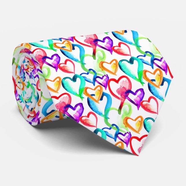 Cute colorful hearts mönster slips (Rullad)