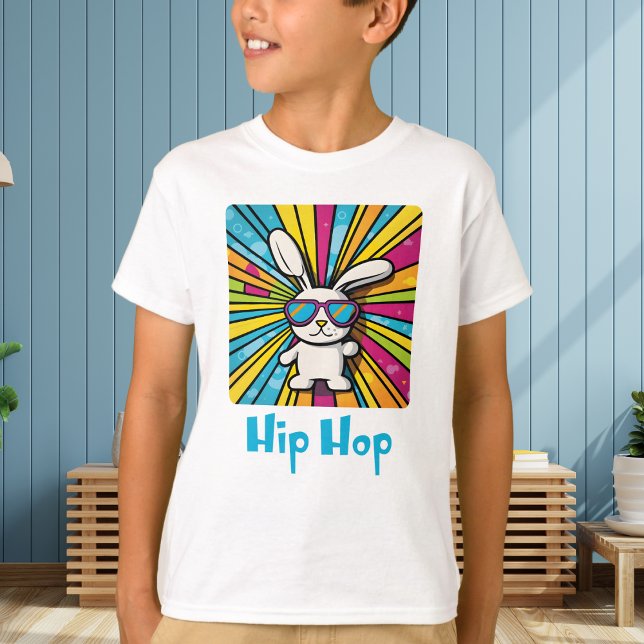 Cute Colorful Hip hop Påskhare med solglasögon T Shirt (Skapare uppladdad)