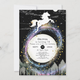 Cute Colorful Horse Birthday Inbjudningar