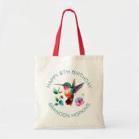 Cute Colorful Hummingbird och blommor