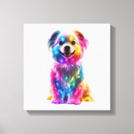 Cute Colorful Hund Canvastryck
