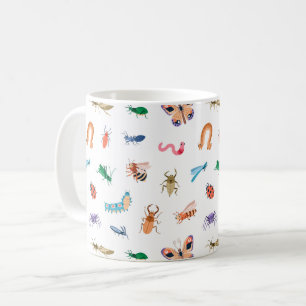 Cute Colorful Insekt Mönster Kaffemugg