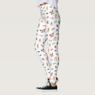 Cute Colorful Insekt Mönster Leggings