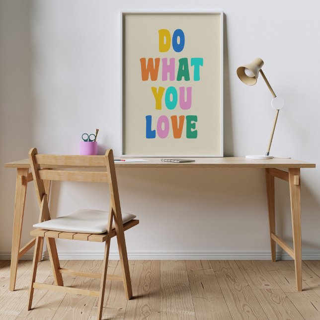 Cute Colorful inspirational Quote Wall Art Poster (Skapare uppladdad)