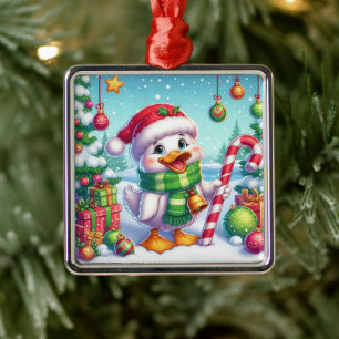 Cute Colorful jul anka Julgransprydnad Metall