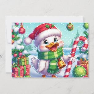 Cute Colorful jul anka Julkort