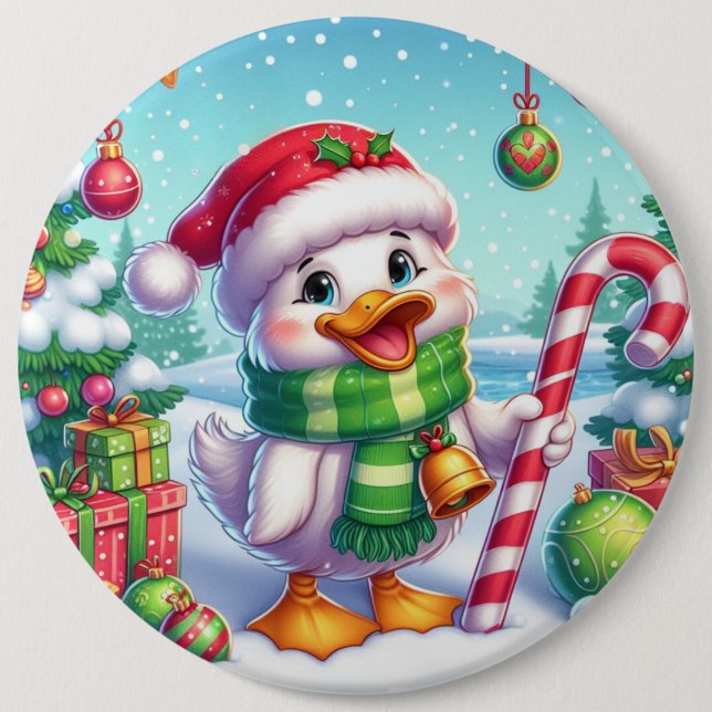 Cute Colorful jul anka Knapp (Framsida)