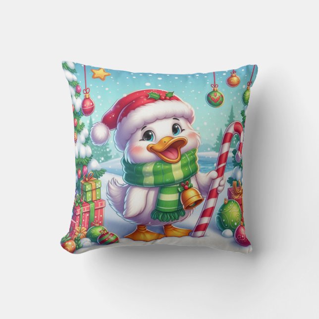 Cute Colorful jul anka Kudde (Framsida)