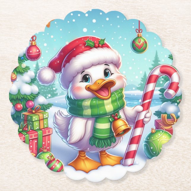 Cute Colorful jul anka Underlägg Papper (Framsida)