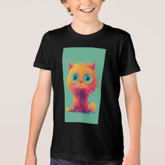 Cute Colorful Kitten Illustration – Kids T-Shirt |
