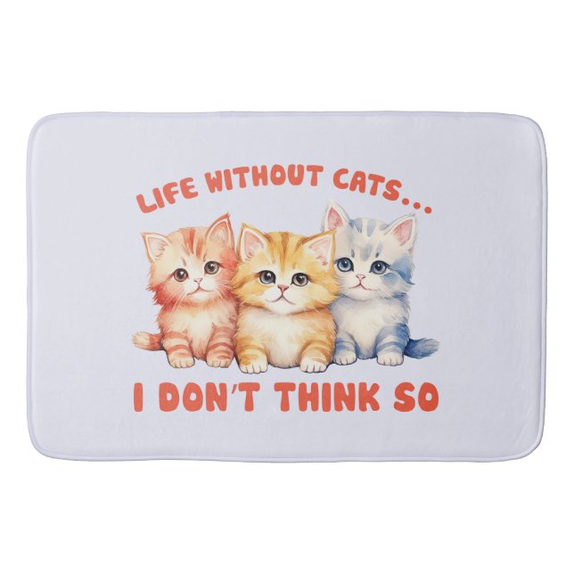 Cute Colorful Kittens - Life without Cats Cats? Badrumsmatta (Framsidan)