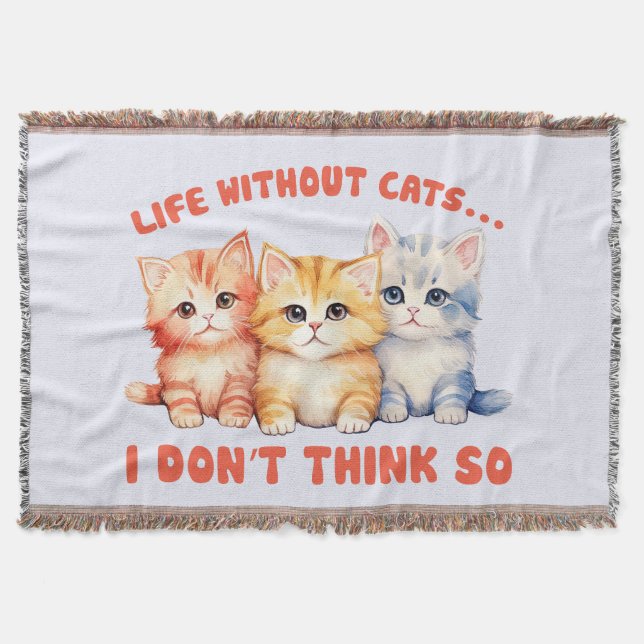 Cute Colorful Kittens - Life without Cats Cats? Filt (Framsidan)