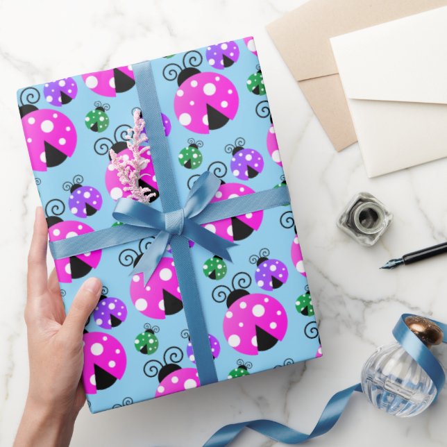 Cute Colorful Ladybugs Mönster Presentpapper (Gifting)