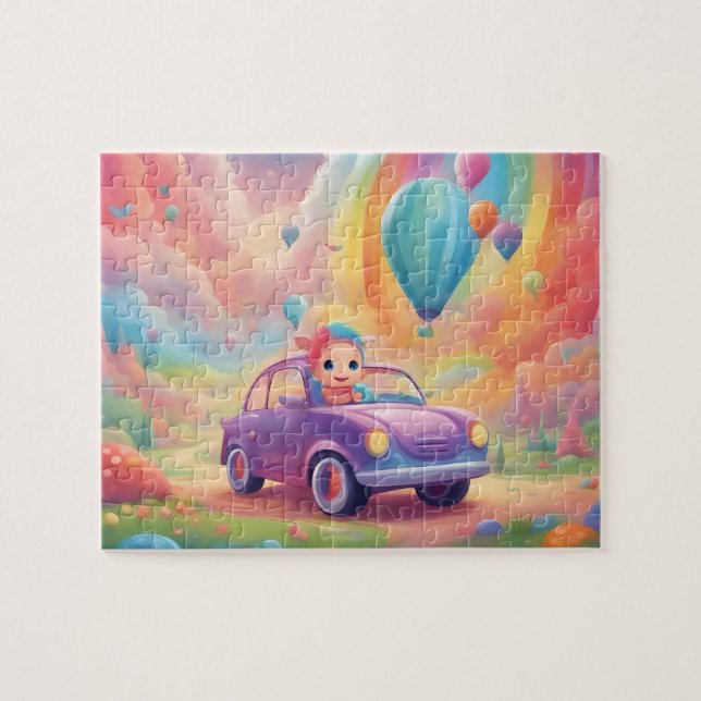 Cute Colorful Leksak Car Pussel (Horisontell)