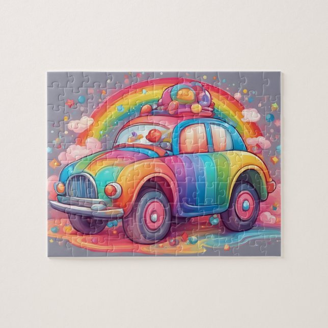 Cute Colorful Leksak Car Pussel (Horisontell)