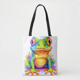 Cute Colorful Little Froggie Tygkasse