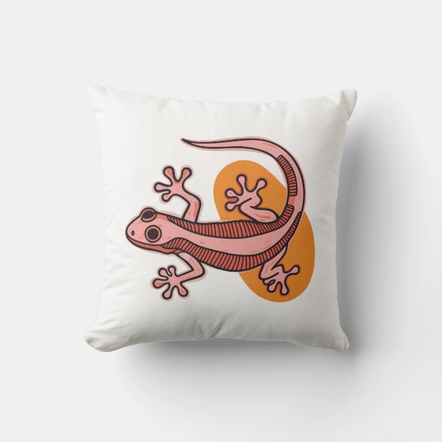Cute Colorful Lizard Kudde (Framsida)