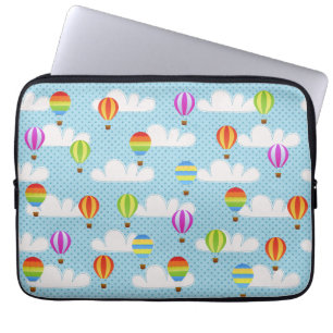 Cute Colorful Luftballongs Mönster Laptop Fodral