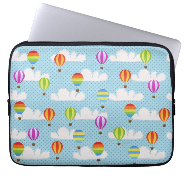 Cute Colorful Luftballongs Mönster Laptop Fodral (Framsidan)
