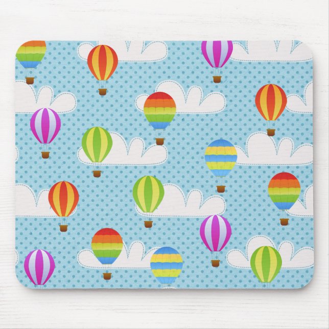 Cute Colorful Luftballongs Mönster Musmatta (Framsidan)