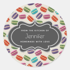 Cute Colorful Macarons Mönster Kitchen Runt Klistermärke