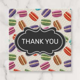 Cute Colorful Macarons Mönster med Finare Ram Gåvor Etiketter