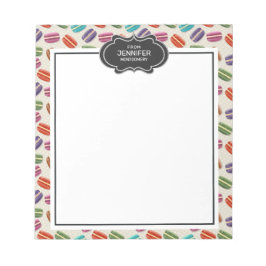 Cute Colorful Macarons Mönster med Polka dots Anteckningsblock