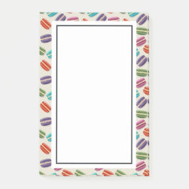 Cute Colorful Macarons Mönster med Polka dots Post-it Block