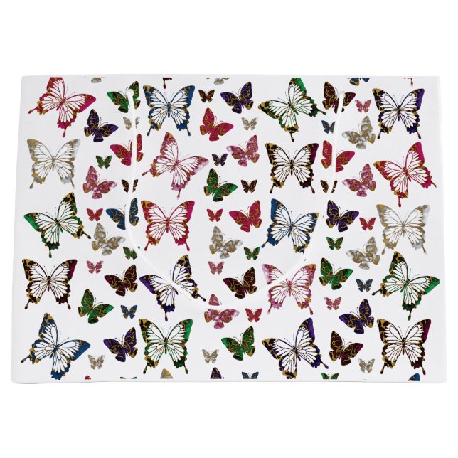 Cute Colorful Marble Butterfly Vår Mönster (Framsidan)