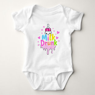 Cute Colorful "Mjölk Drunk" Funny T Shirt