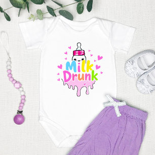Cute Colorful "Mjölk Drunk" Funny T Shirt