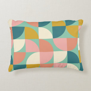 Cute Colorful Modern Geometric Shapes Mönster Tea Prydnadskudde