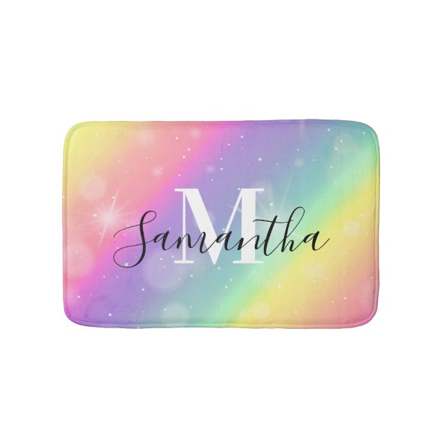 Cute Colorful Monogram Badrumsmatta (Framsidan)