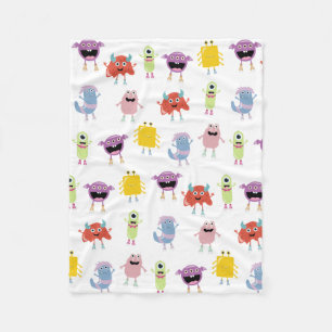 Cute Colorful Monsters Fnuny Kids Mönster Fleecefilt